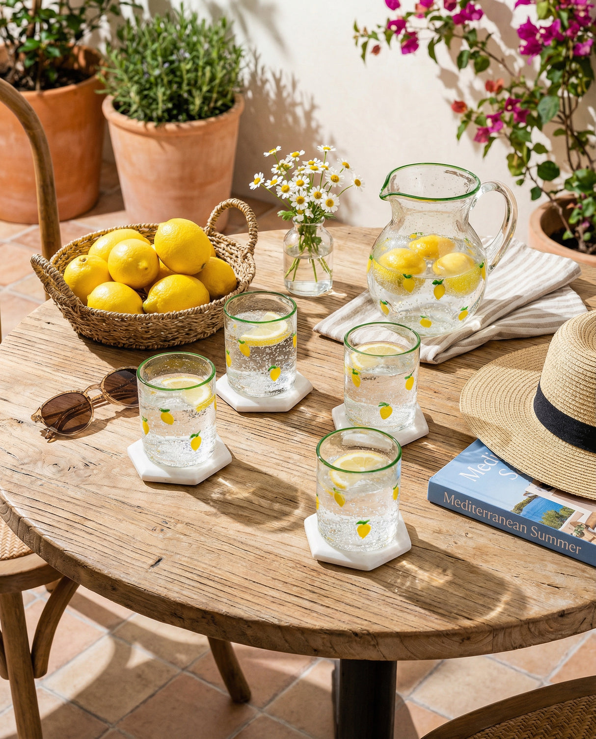 Lemon Icon Bubble Drinking Glass