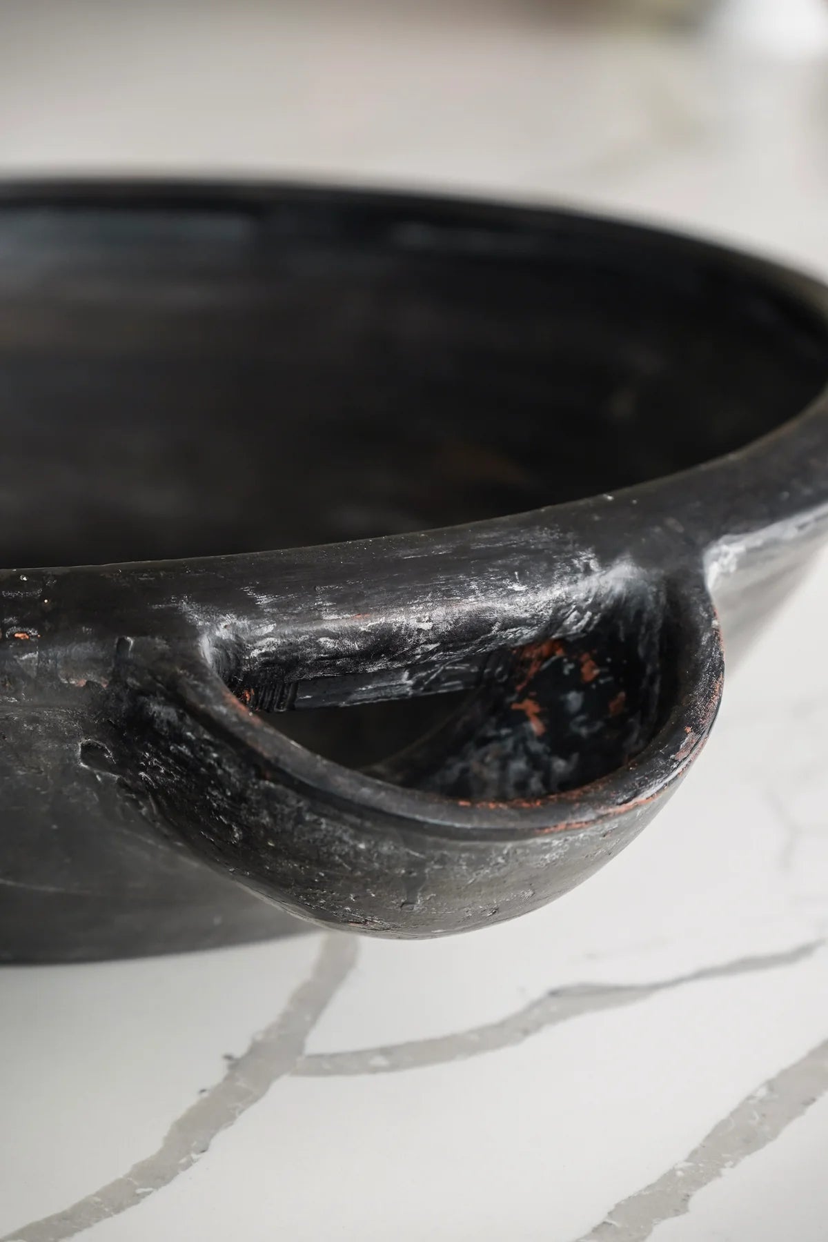Vintage Inspired Black Clay Dahi Bowl