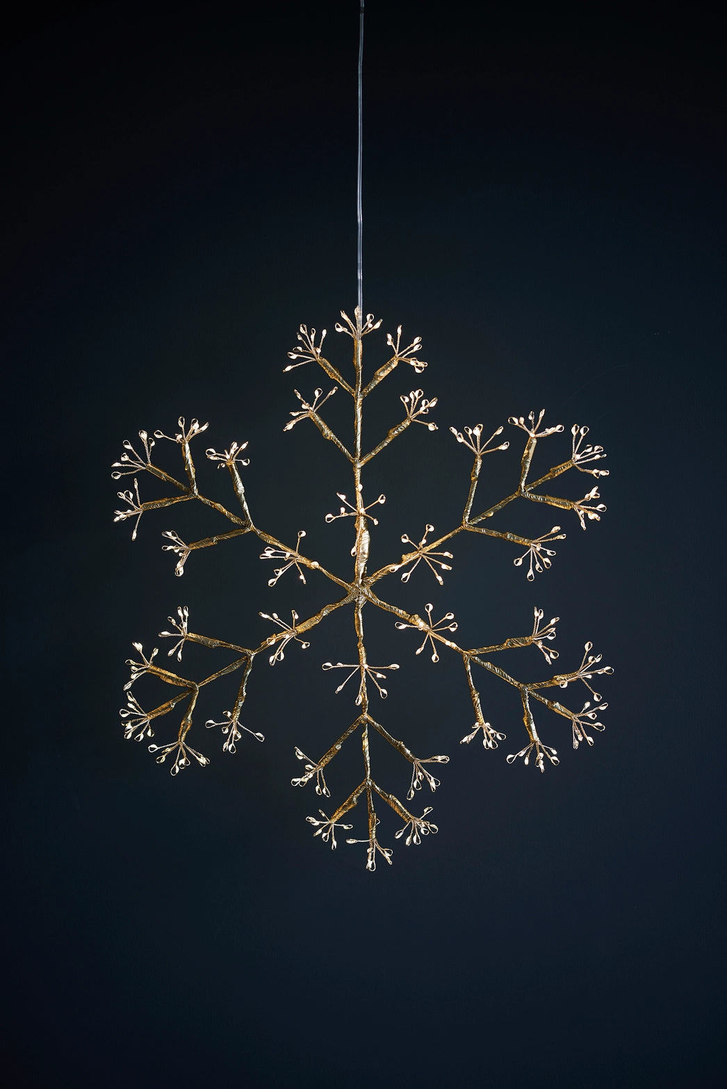 Champagne Snowflake LED Hanging Light