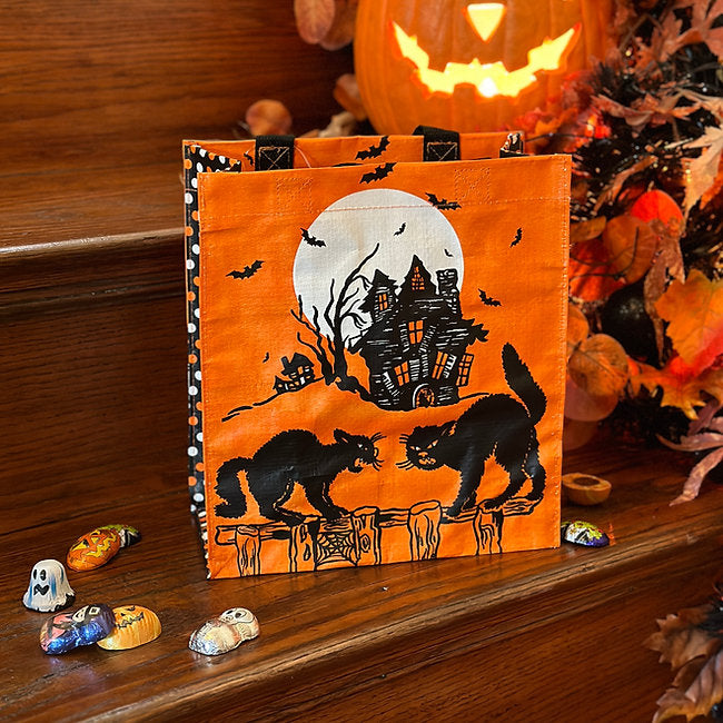Vintage Inspired Orange Trick Or Treat Daily Tote