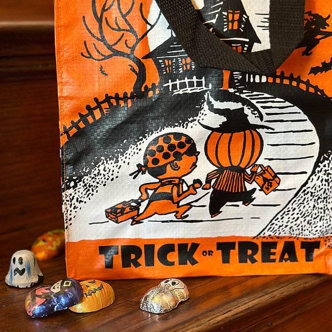 Vintage Inspired Orange Trick Or Treat Daily Tote
