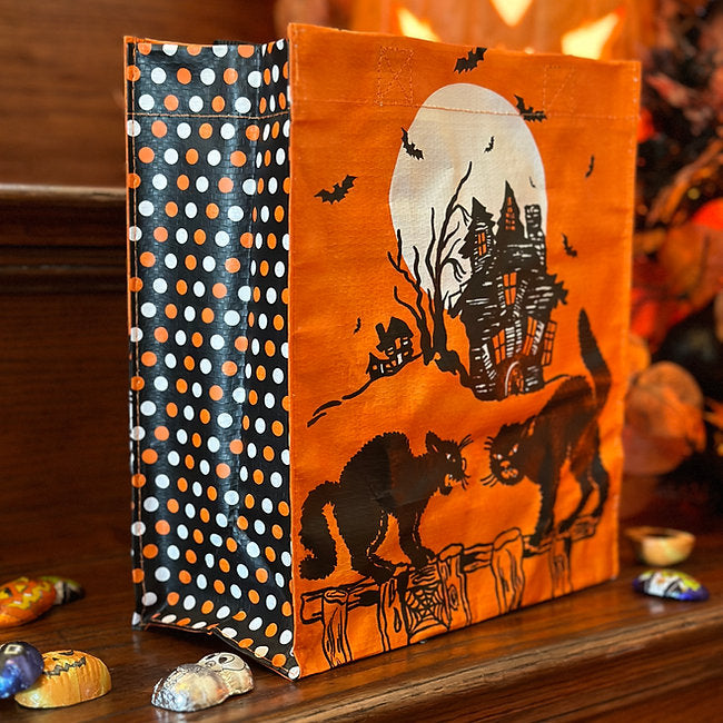 Vintage Inspired Orange Trick Or Treat Daily Tote