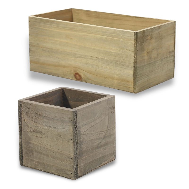 Woodland Box Planters with Plastic Insert