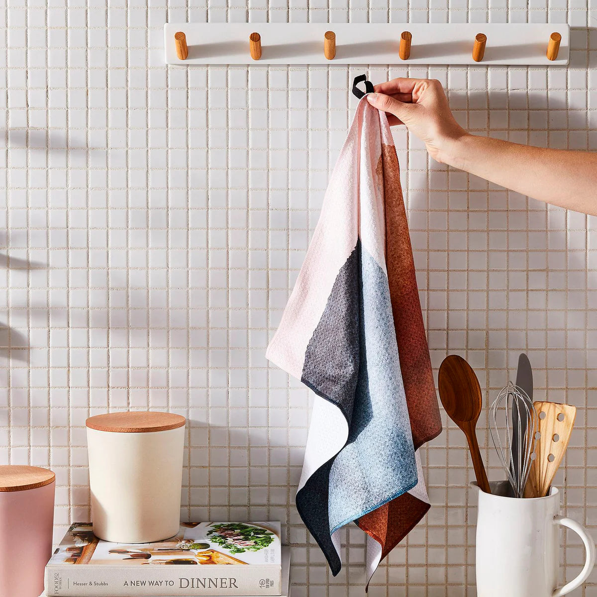 Janae Floral Geometry Tea Towel