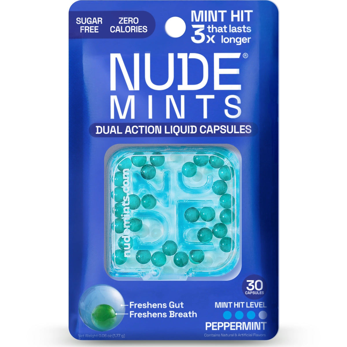 NUDE Mints Dual Action Liquid Capsules