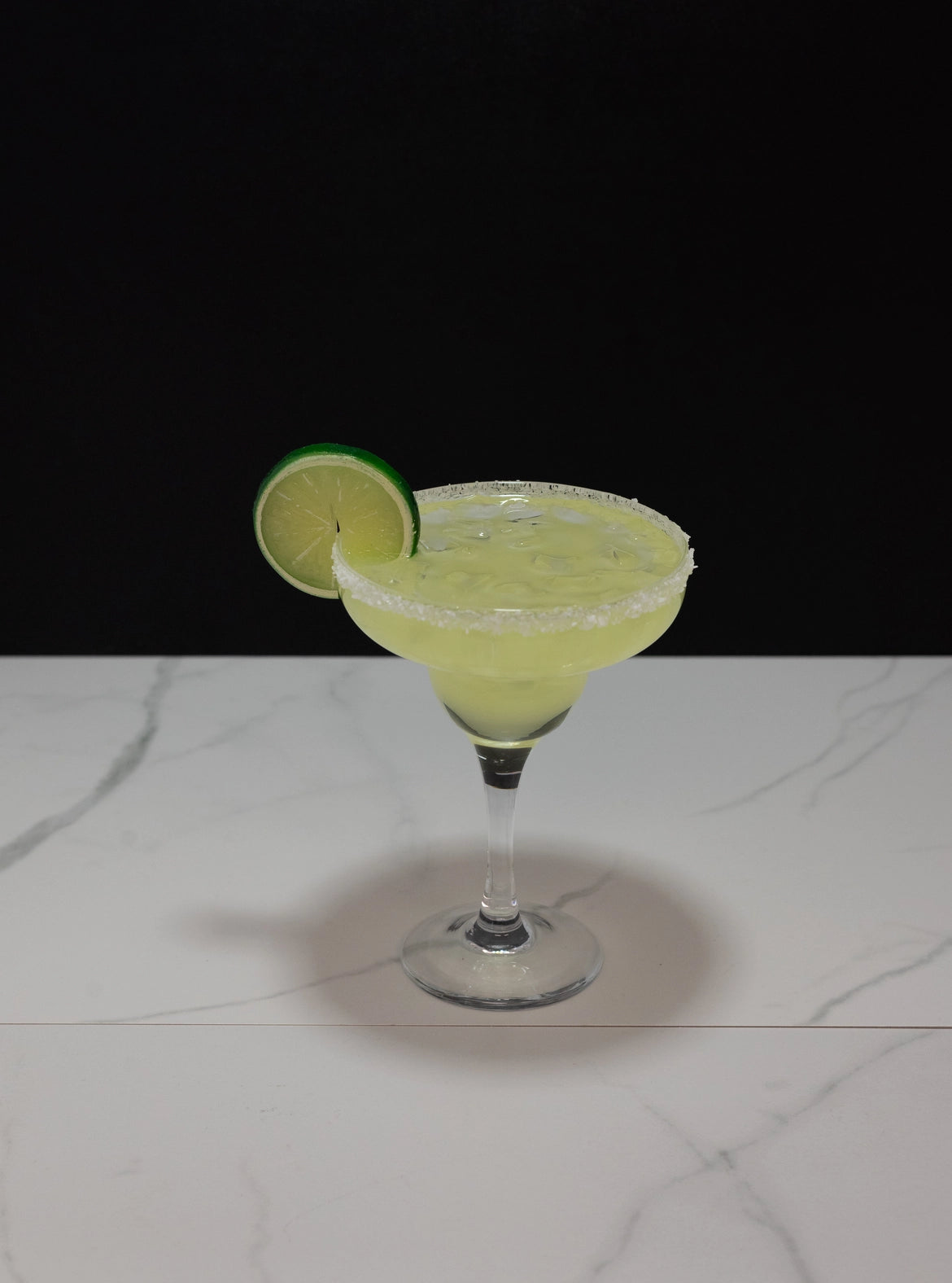 Fake Classic Margarita in Salt Rimmed Glass
