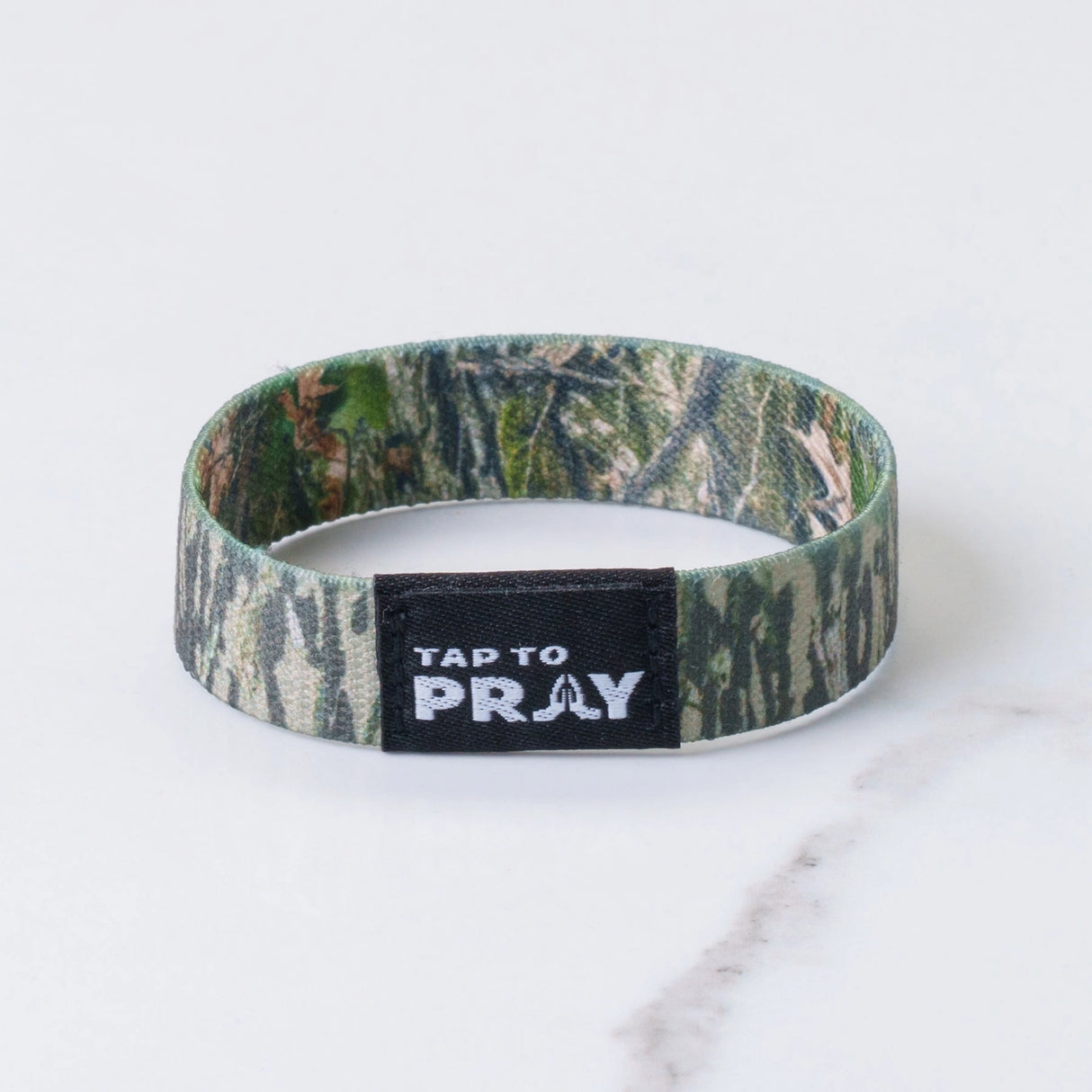 Forest + Tree Bark Tap to Pray Wristband