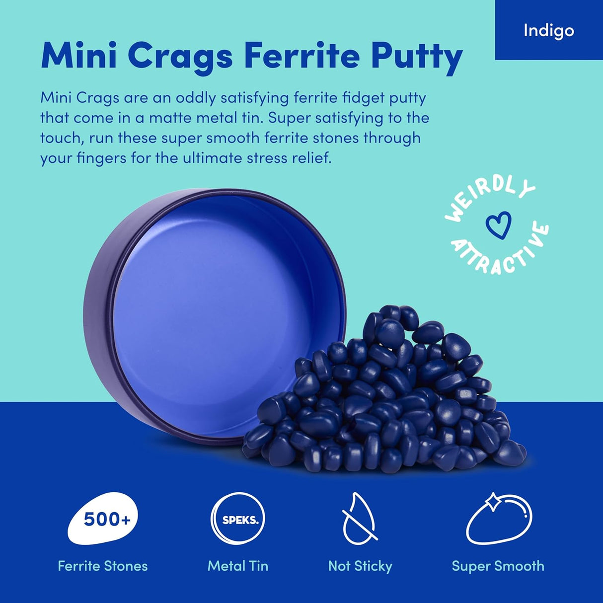 Indigo Blue Crags Magnetic Fidget Putty | Speks