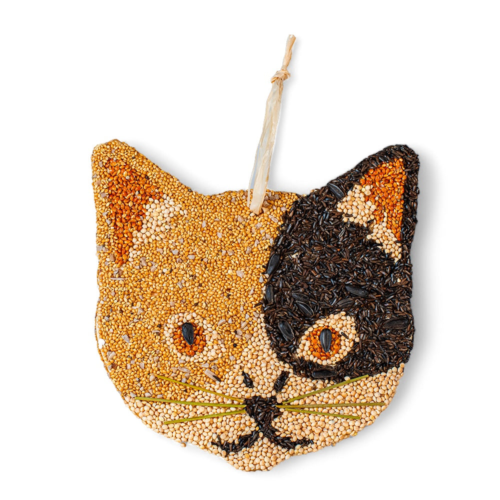 Cat-Shaped Bird Seed Cookie | Mr. Bird