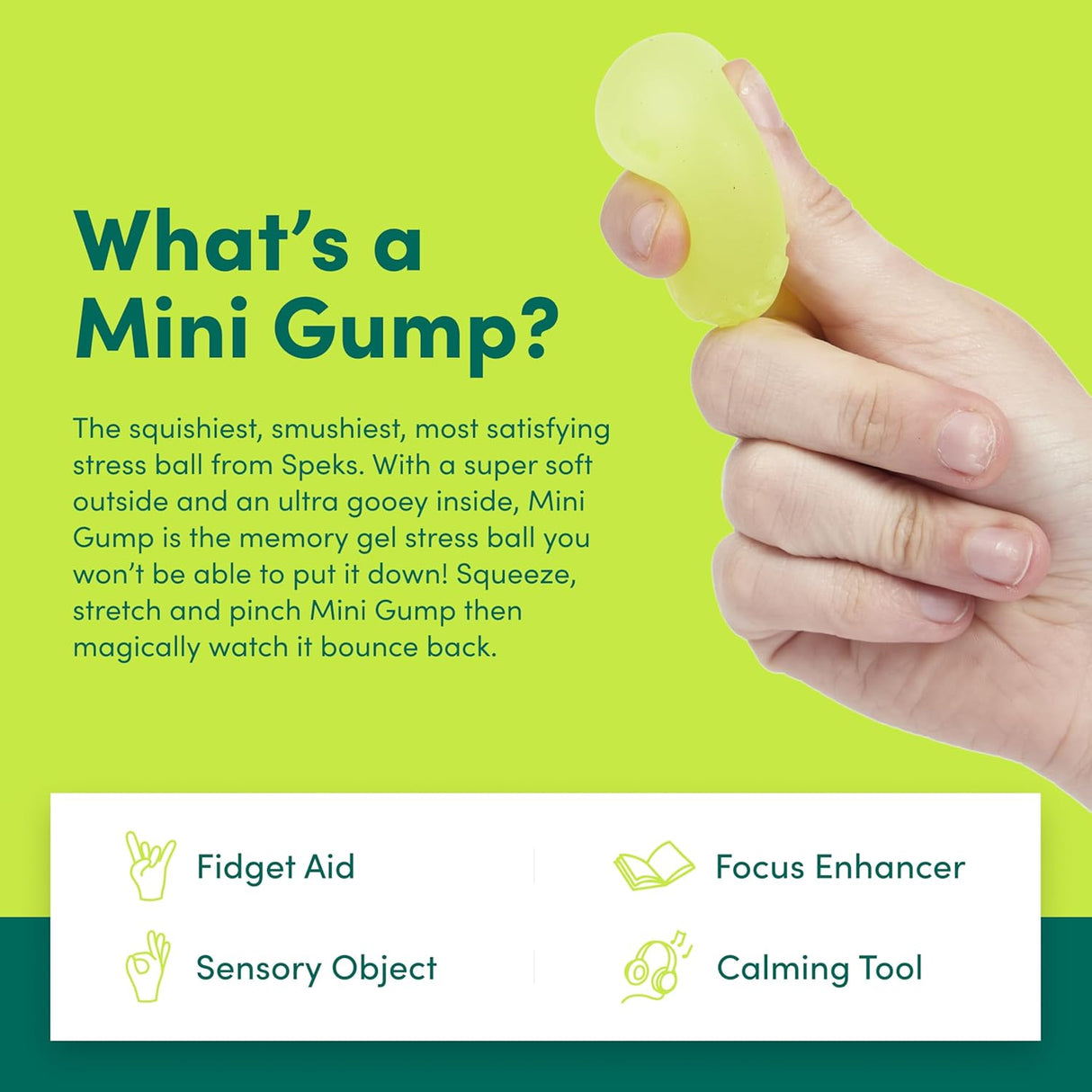 Mini Gump Memory Gel Stress Ball 6-Pack | Speks