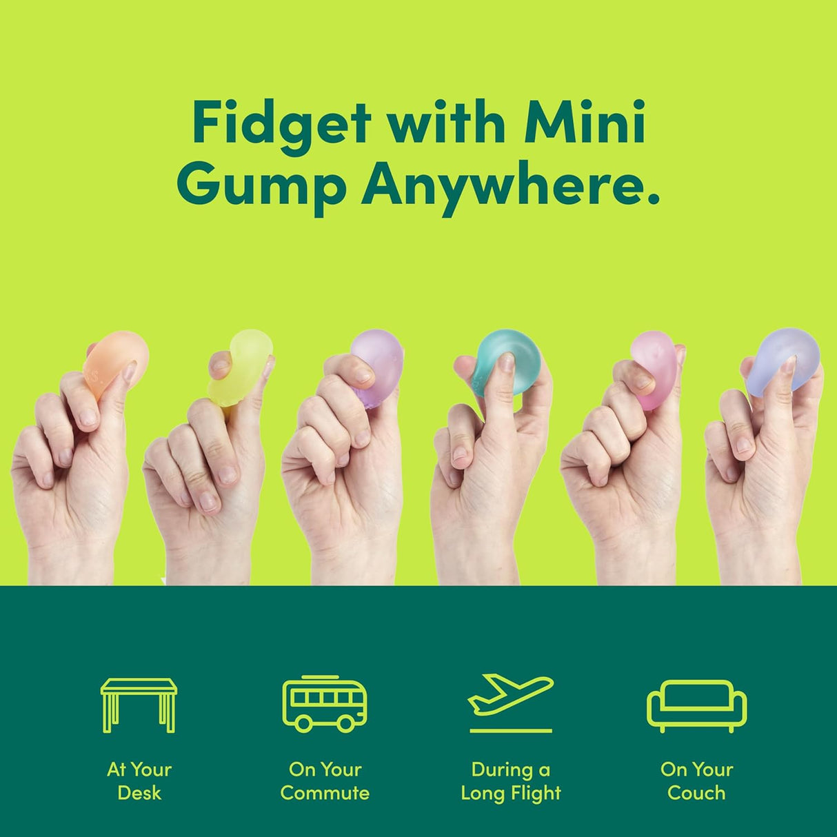 Mini Gump Memory Gel Stress Ball 6-Pack | Speks