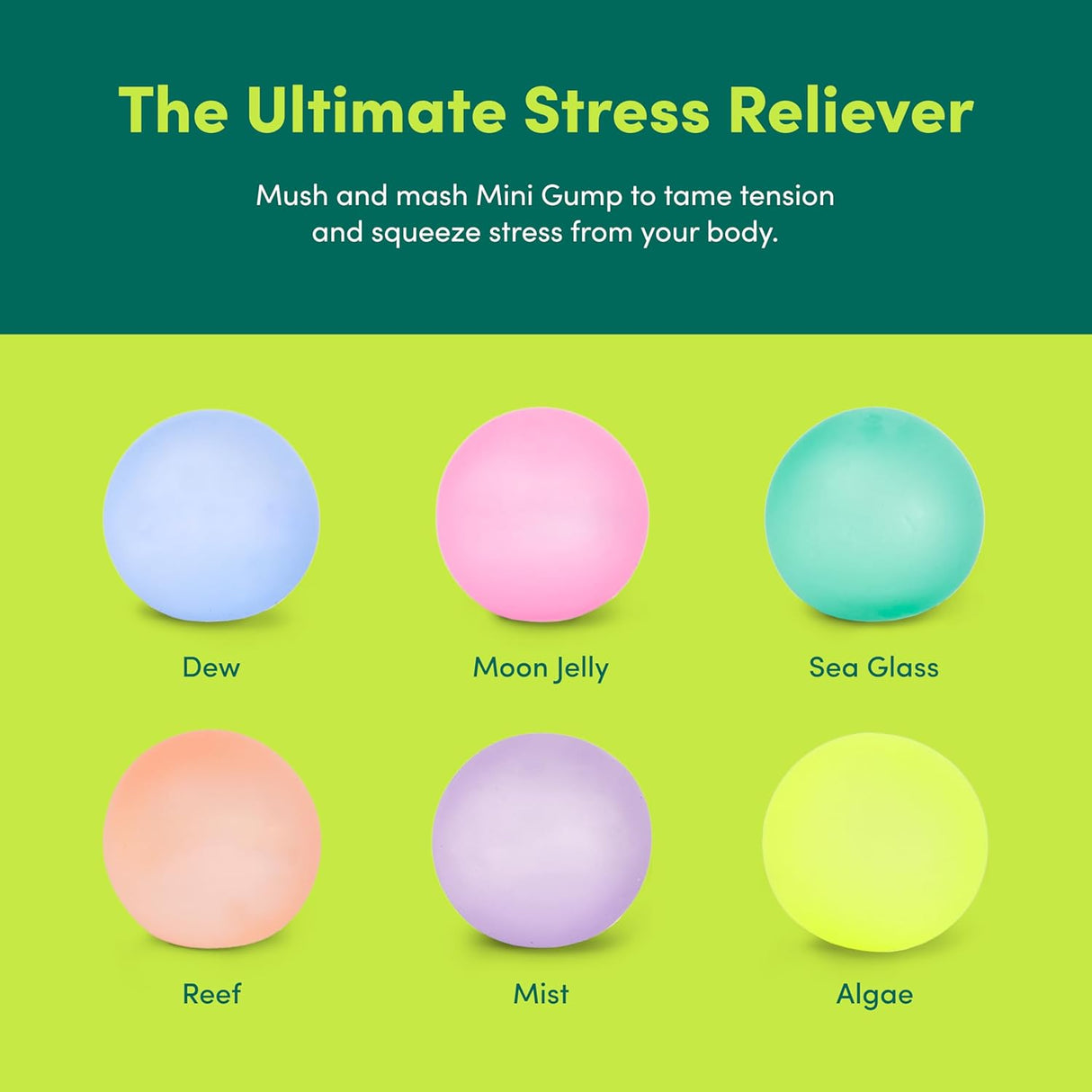 Mini Gump Memory Gel Stress Ball 6-Pack | Speks