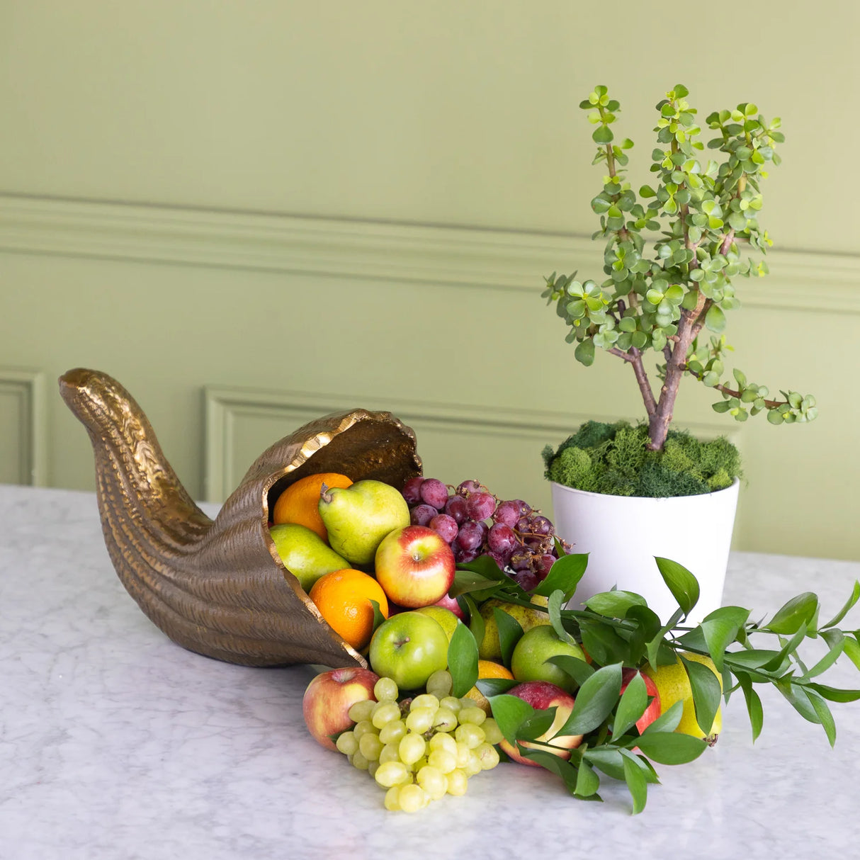 Gold Aluminum Harvest Cornucopia