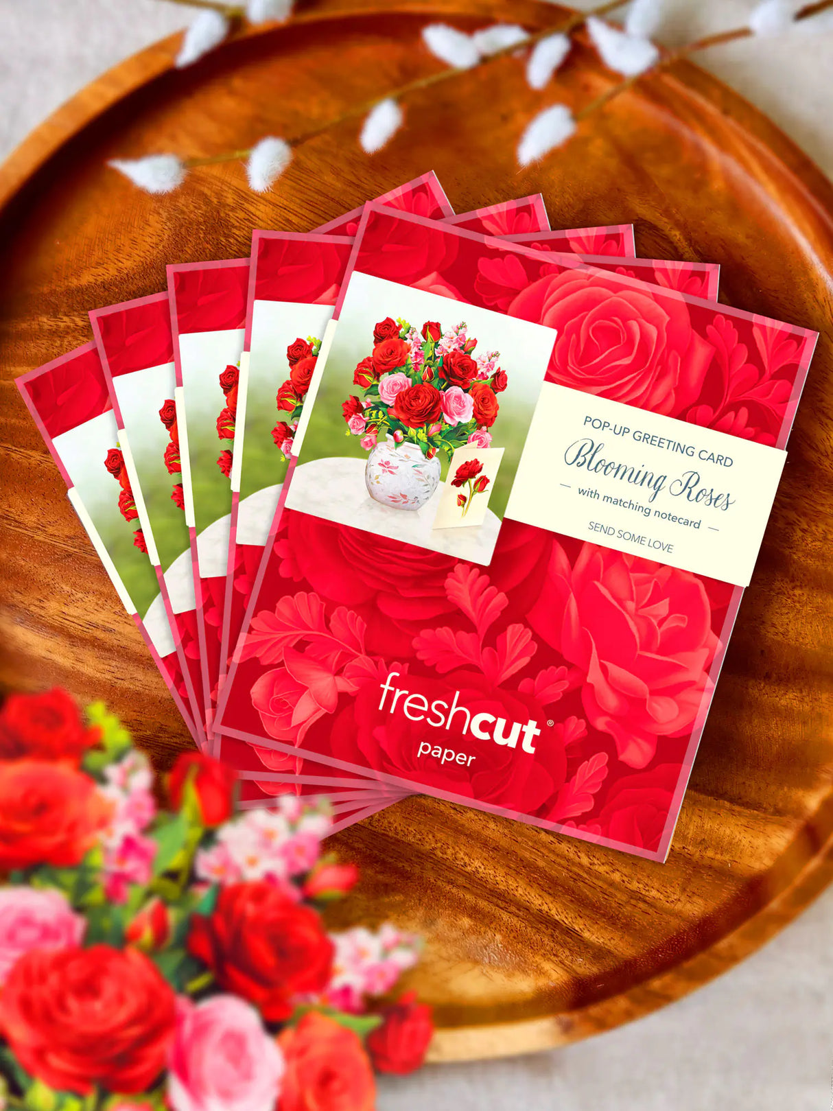 Mini Blooming Roses Pop-Up Card | FreshCut Paper