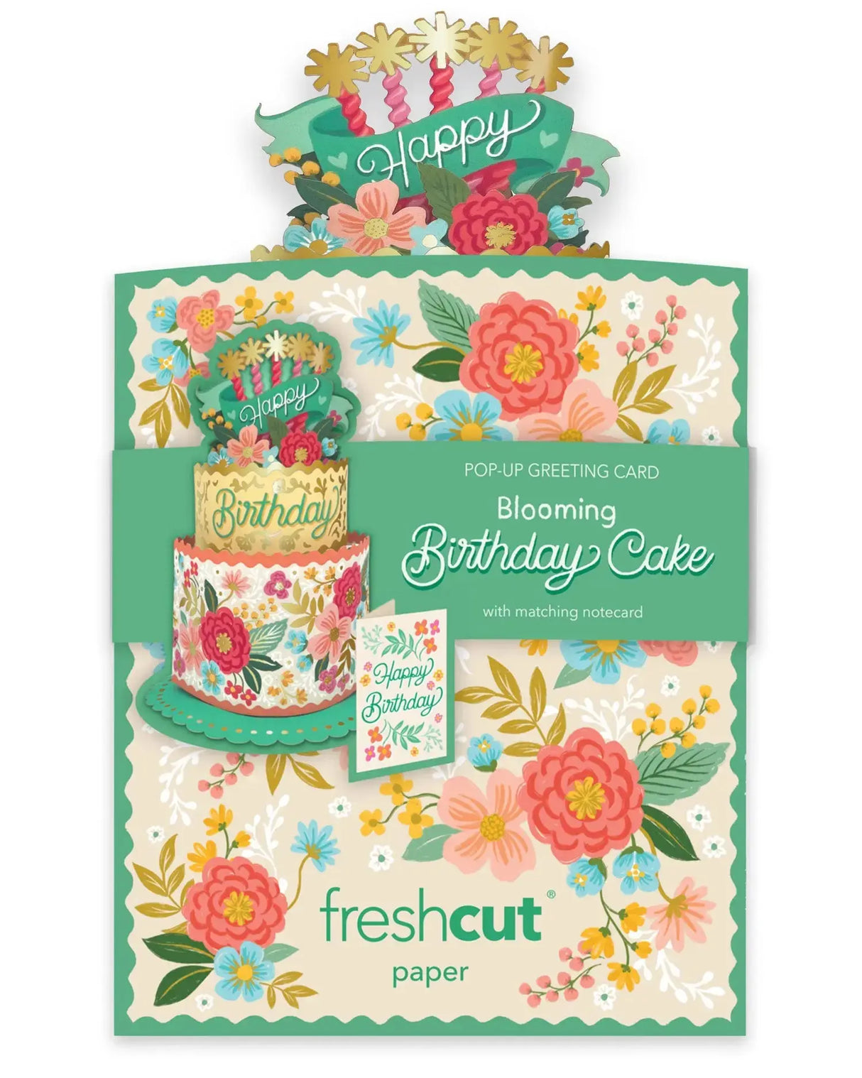 Mini Blooming Birthday Cake Pop-Up Card | FreshCut Paper