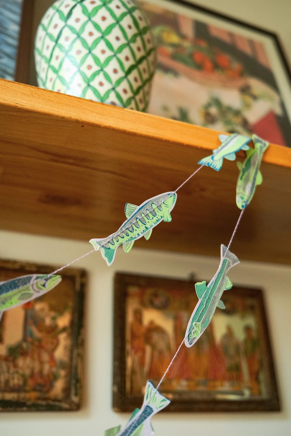Hand-Sewn Tasty Anchovies Paper Garland | East End Press