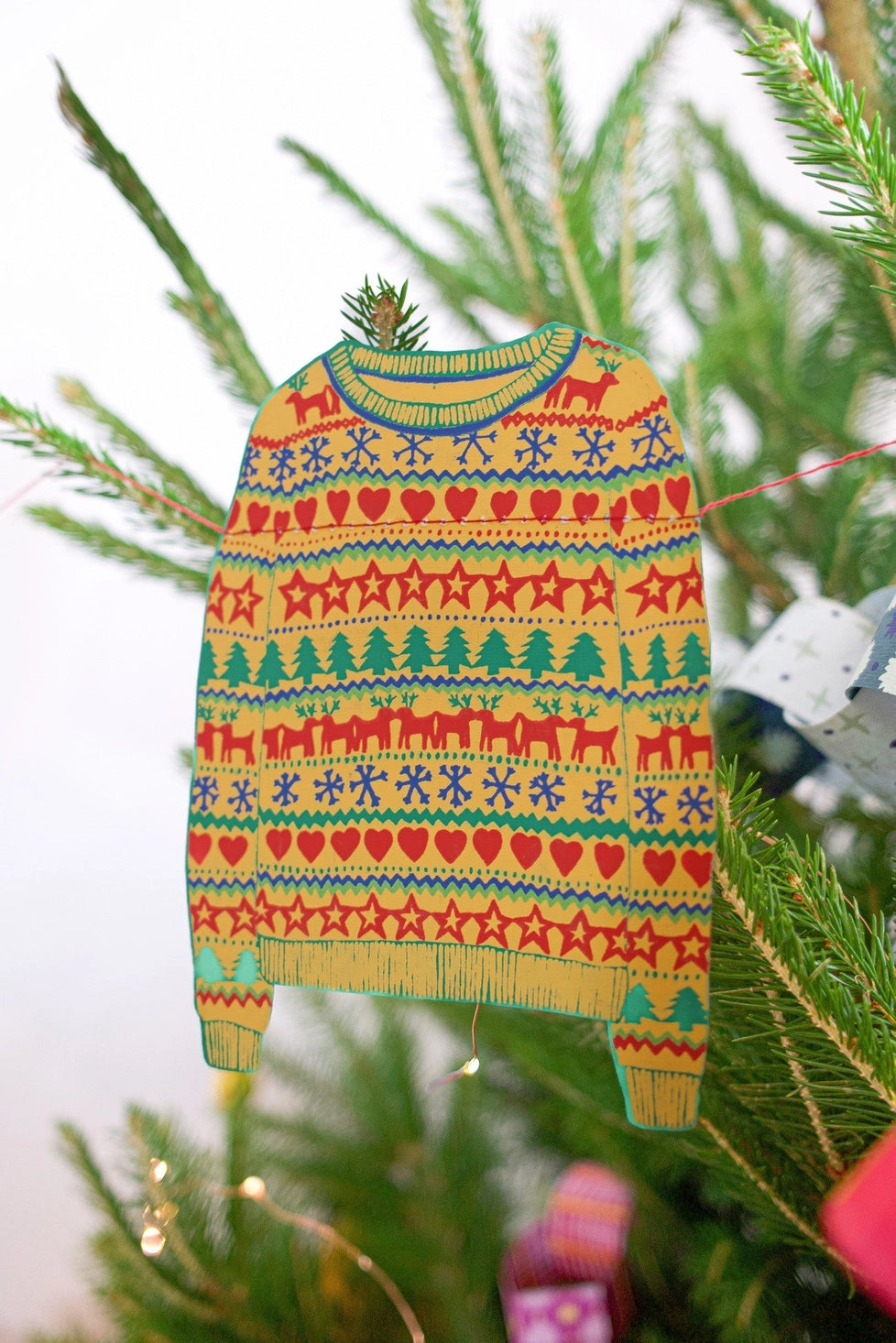Christmas Sweaters Sewn Paper Garland | East End Press