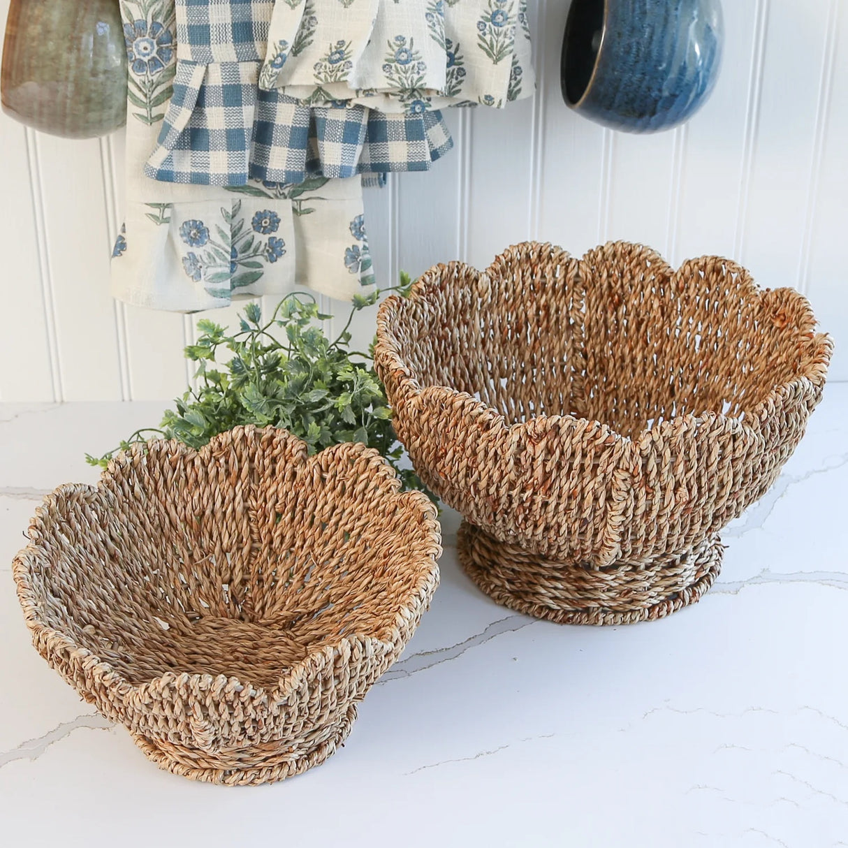Scalloped Edge Seagrass Bowl