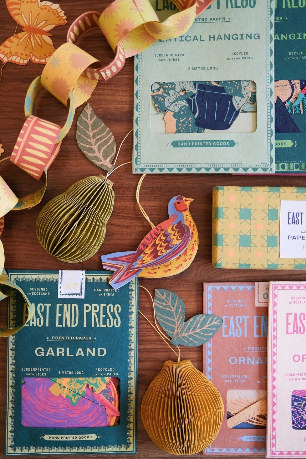 Hand-Sewn Vegetables Paper Garland | East End Press