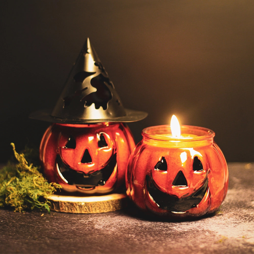 Jack-O-Lantern Pumpkin Pie Candle