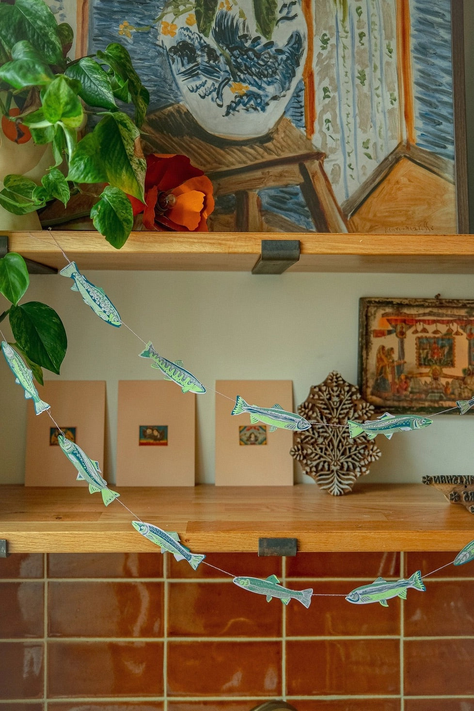 Hand-Sewn Tasty Anchovies Paper Garland | East End Press