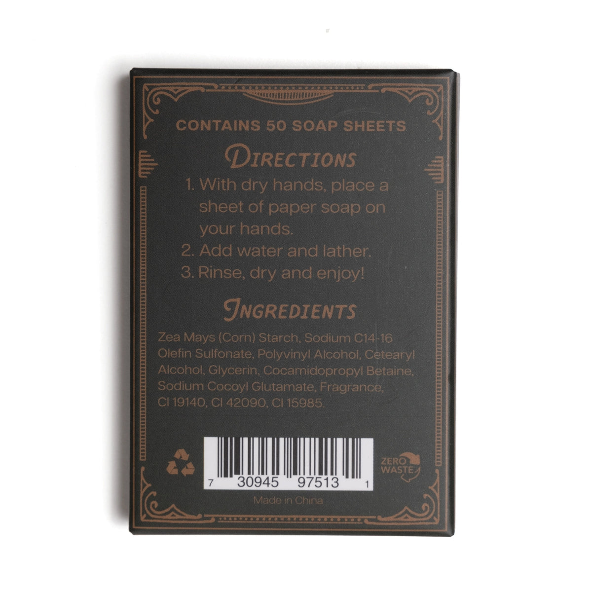 Apple Cider Paper Soap Travel Sheets