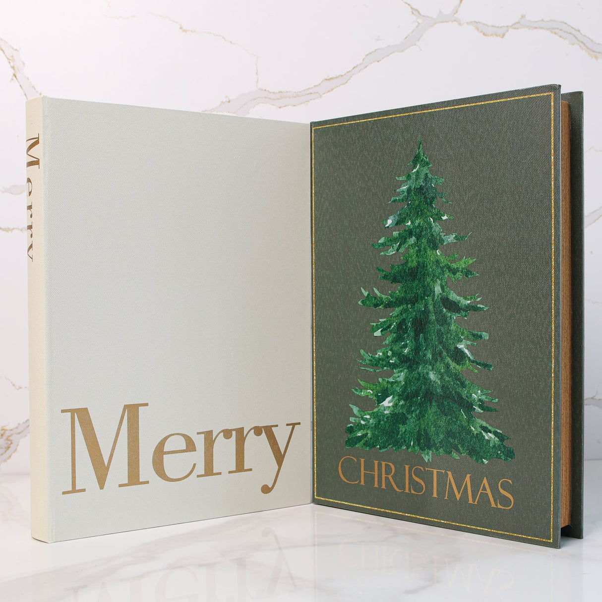 Merry Christmas Storage Book Boxes | (Set of 2)