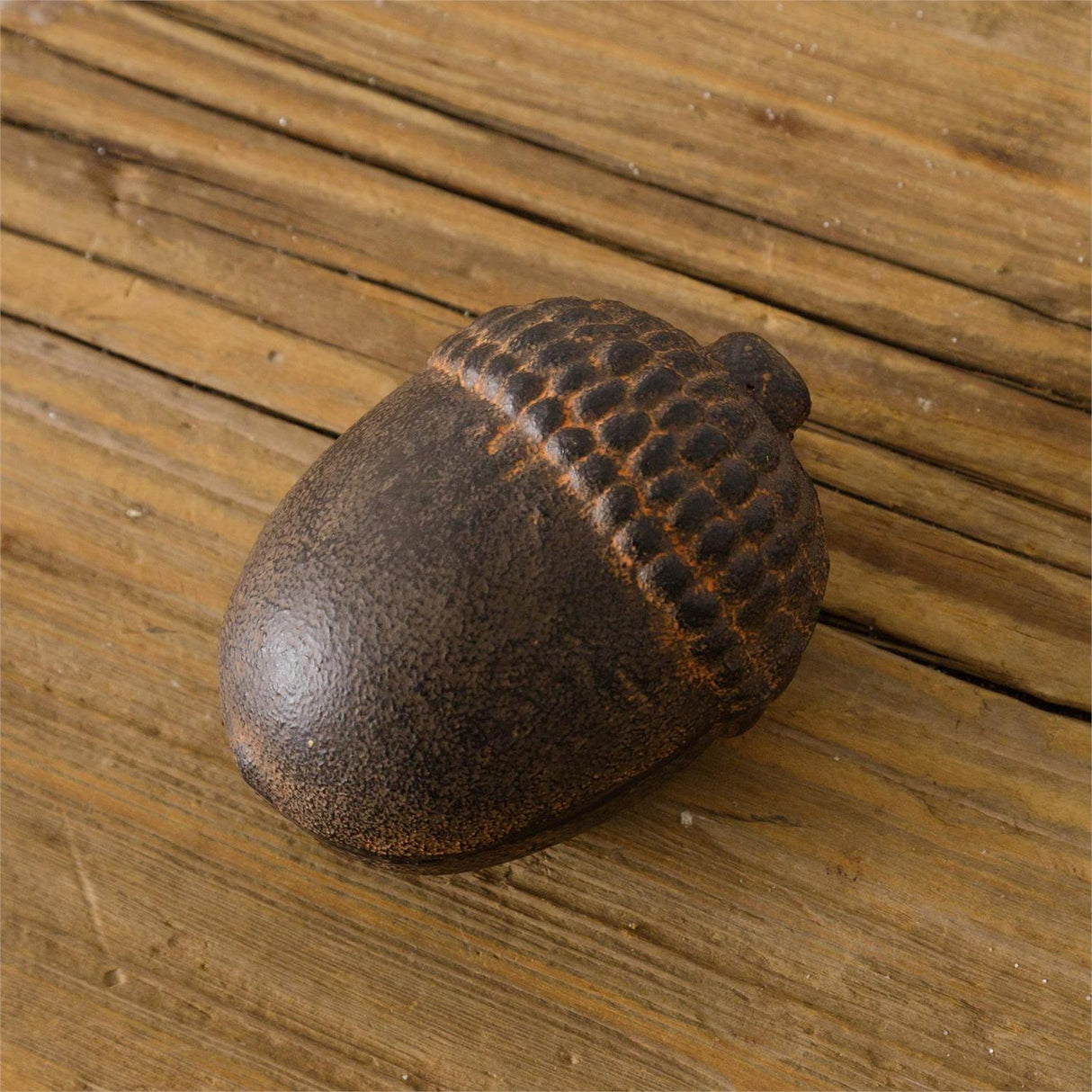 Cast Iron Acorn Trinket Box