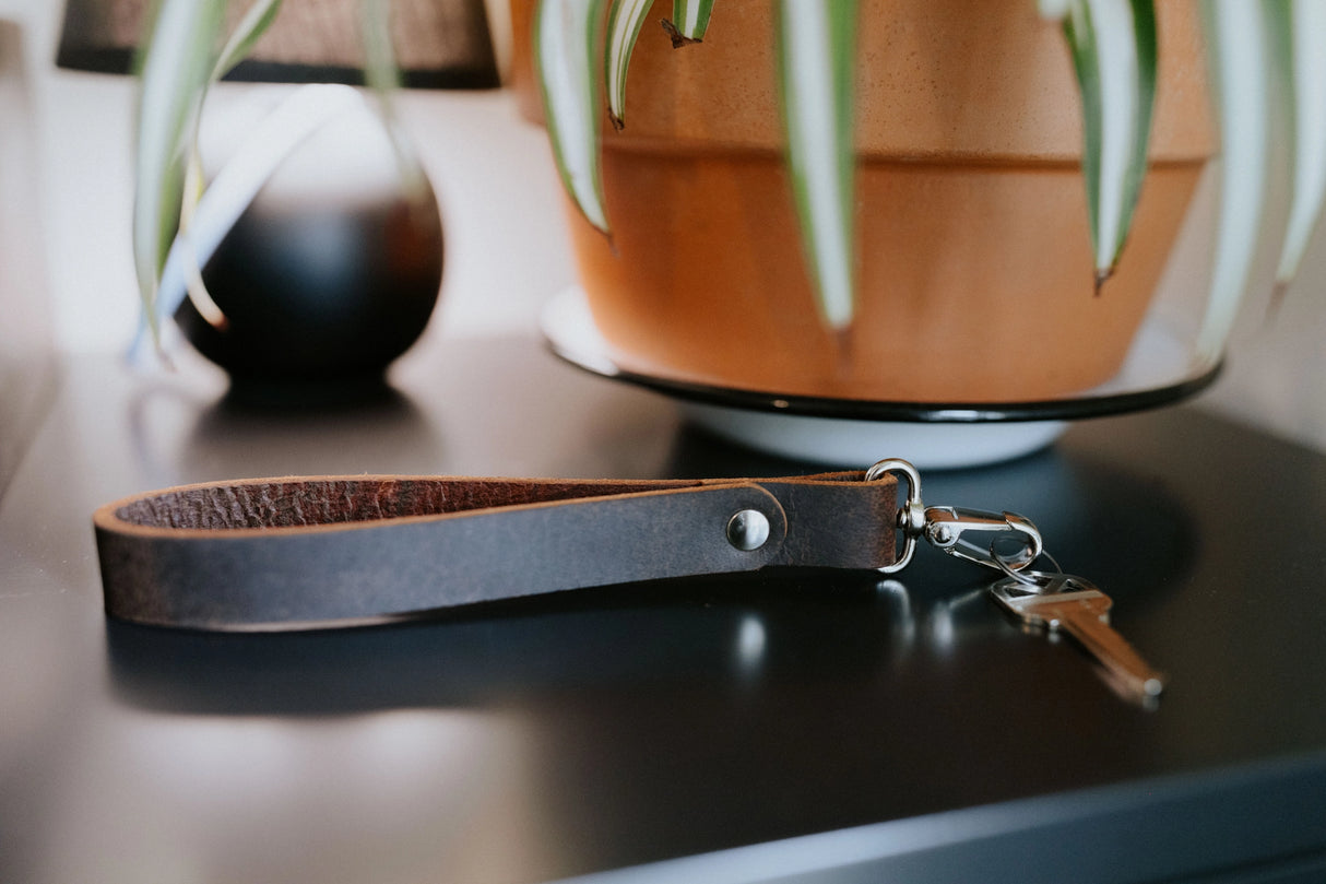 Handmade Leather Loop Keychain