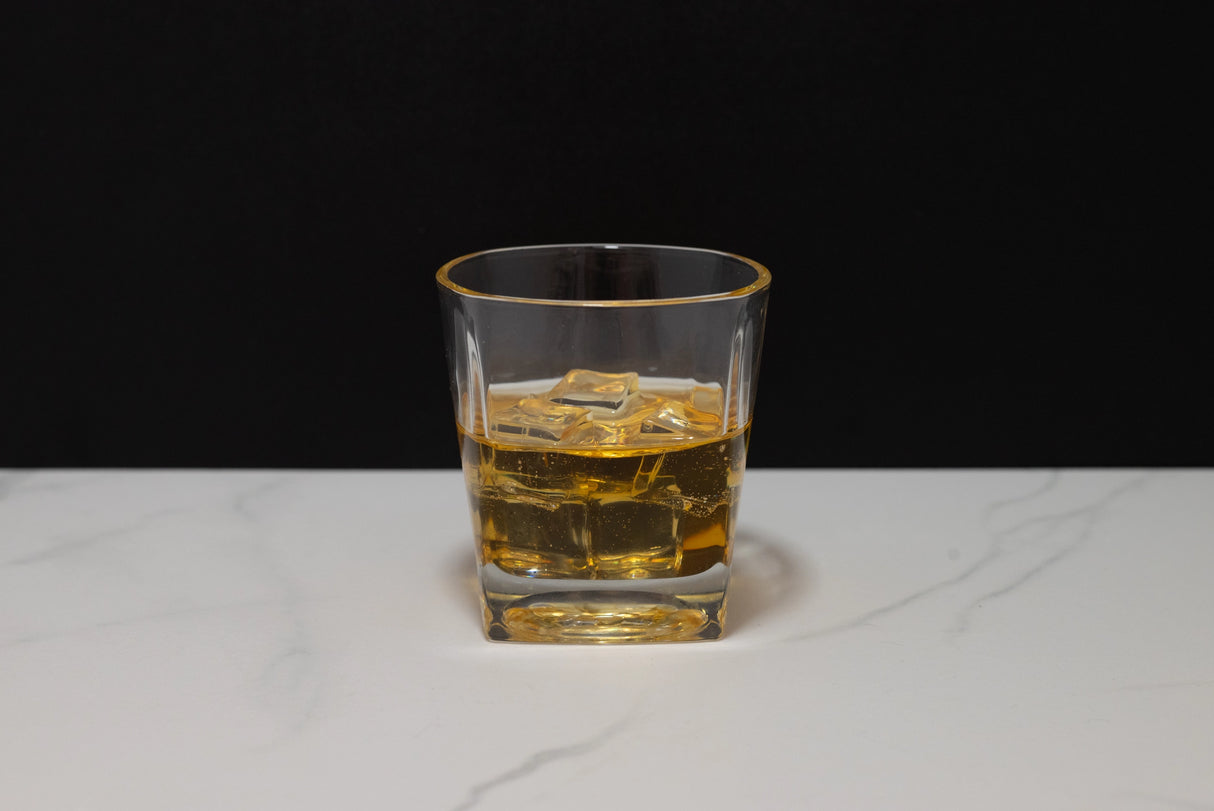 Realistic Fake Scotch Whiskey Glass with Ice