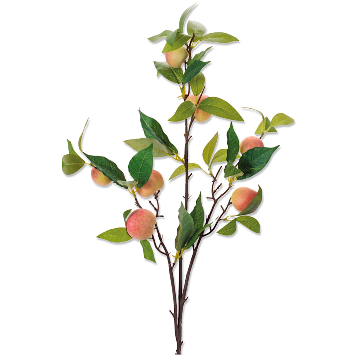 Faux Peach Fruit Branch