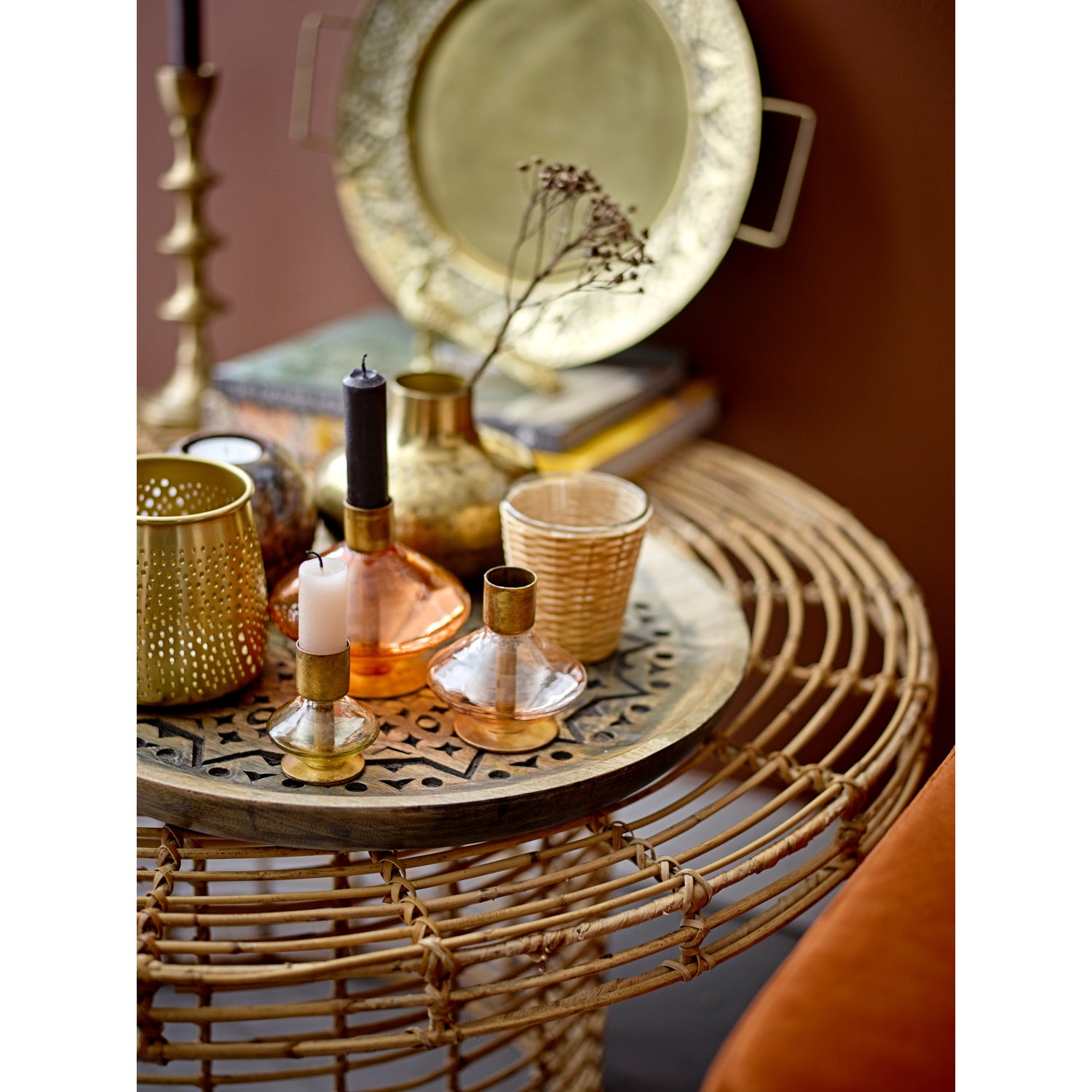 Hand-Blown Glass & Brass Taper Candle Holders | 4 Styles