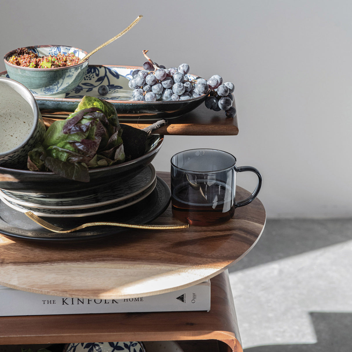 Blue & White Hand Stamped Ceramic Coffee Mug