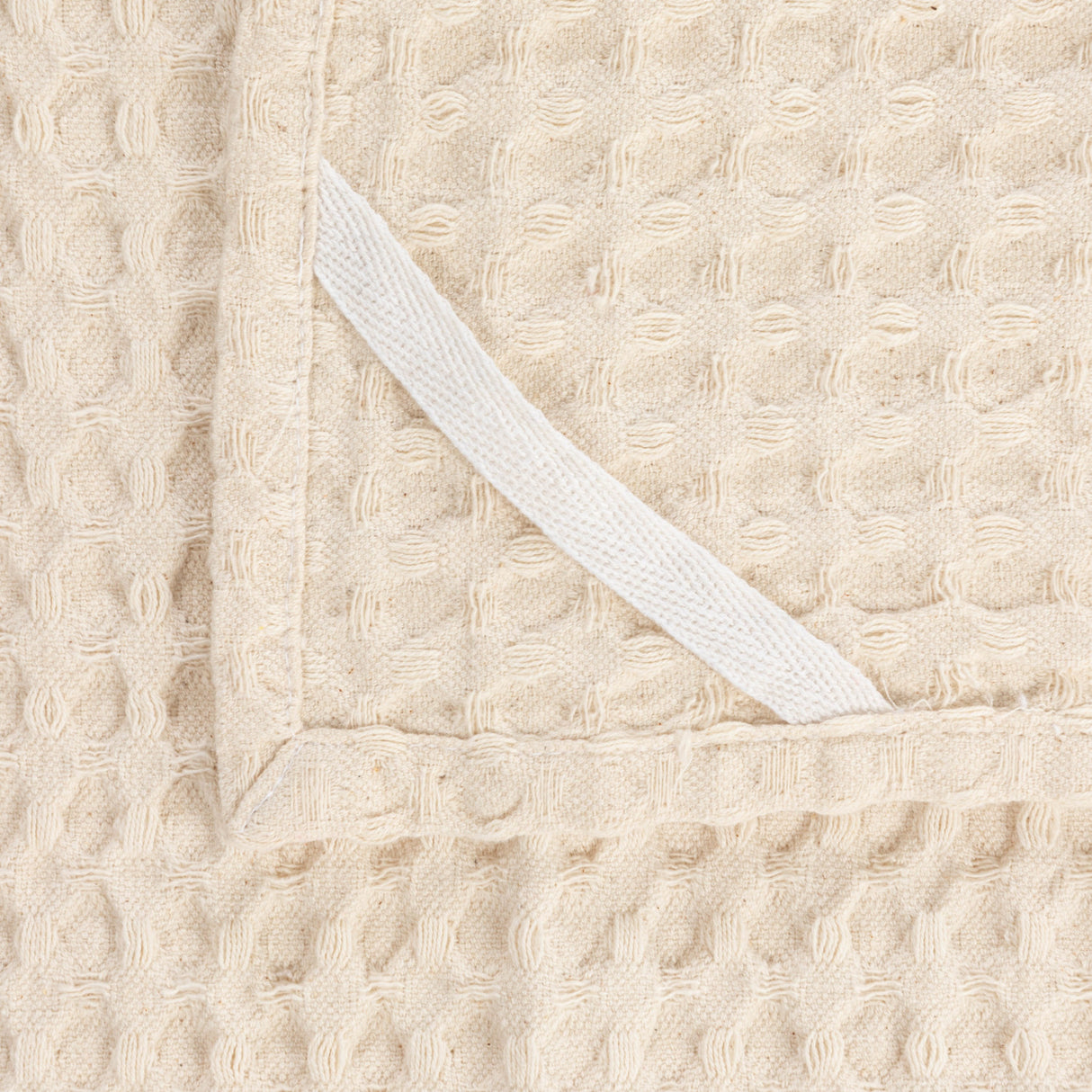 Natural Cream Stonewashed Waffle Weave Kitchen Tea Towel