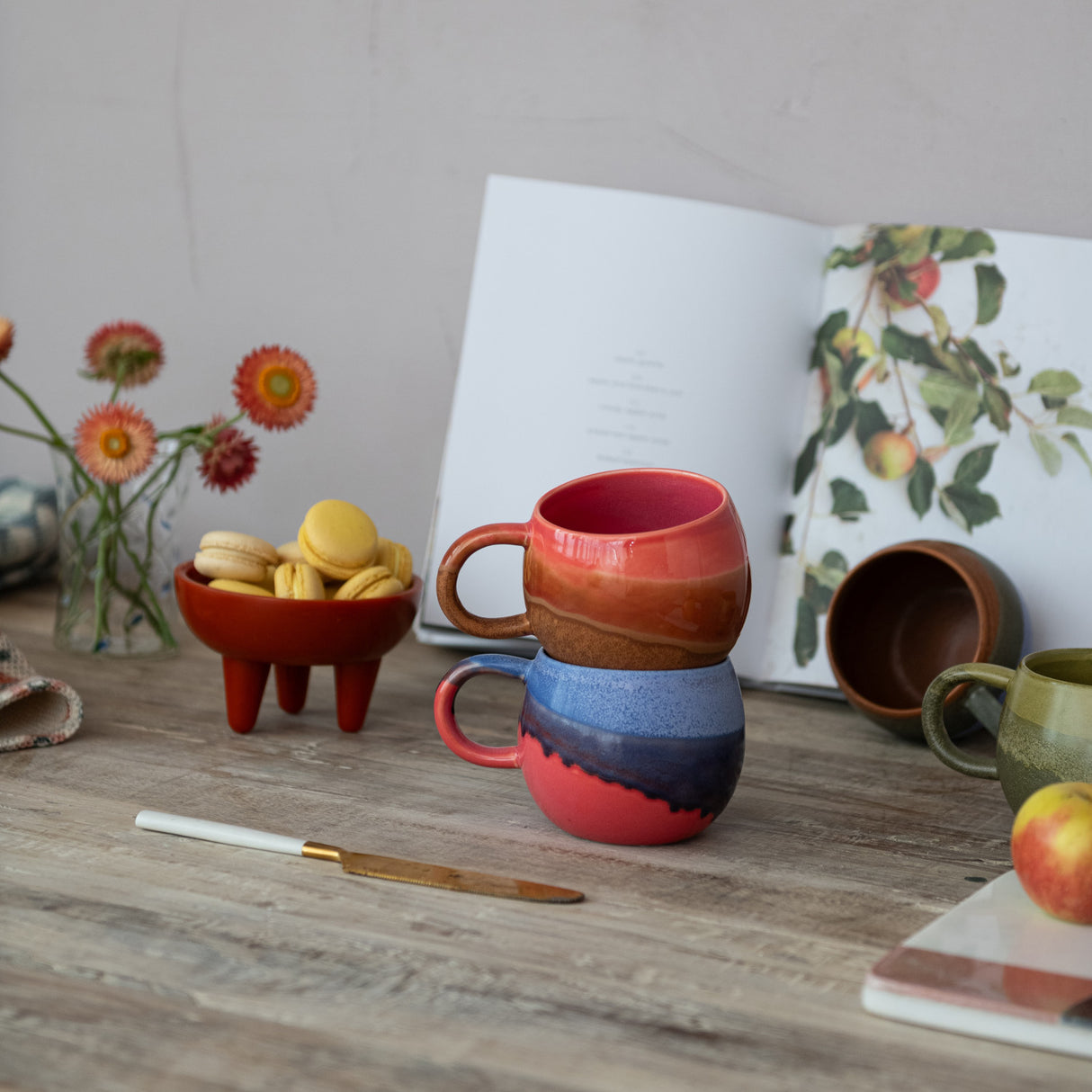 Reactive Glaze Colorful Ceramic Coffee Mug