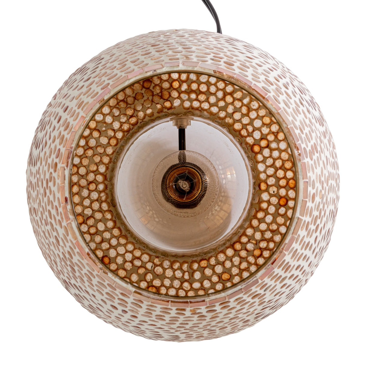Amber Mosaic Glass Table Lamp