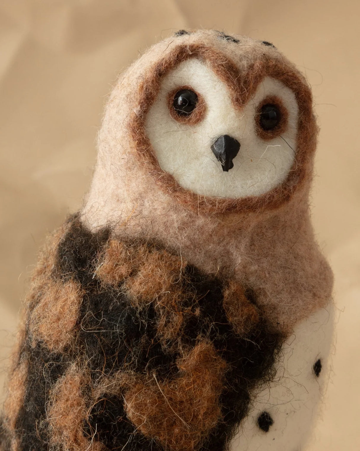 Handmade Wool Felt Barn Owl