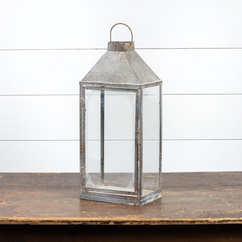 Classic Distressed Metal Lantern