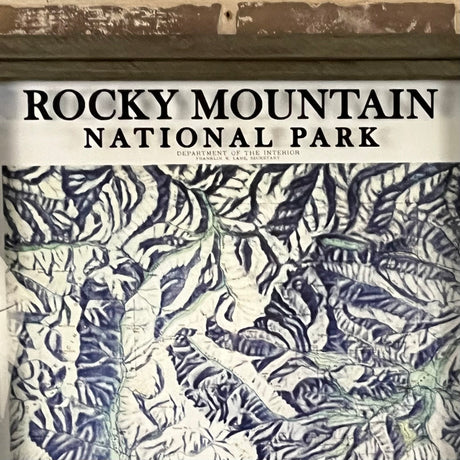 Rocky Mountain National Park Vintage Framed Map