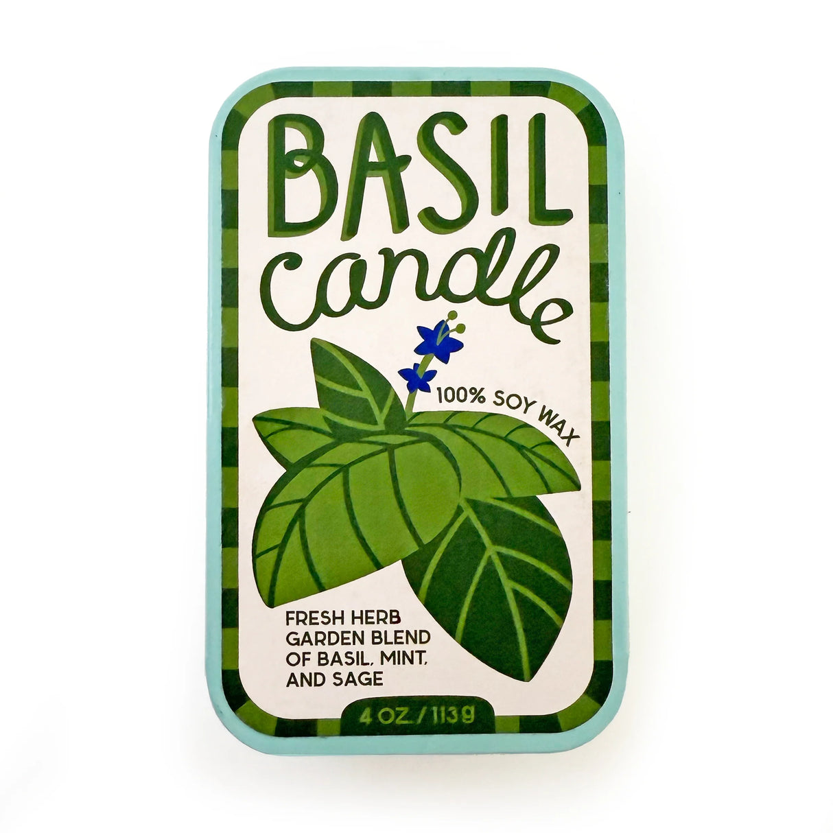 Basil Garden Sardine Tin Soy Candle