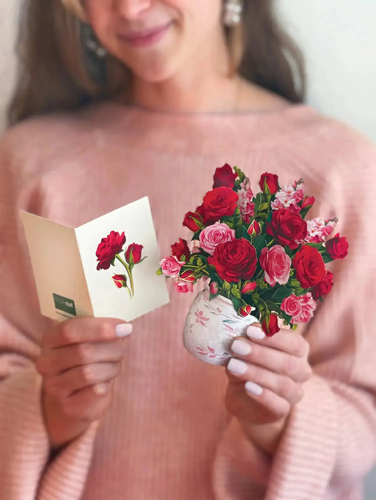 Mini Blooming Roses Pop-Up Card | FreshCut Paper