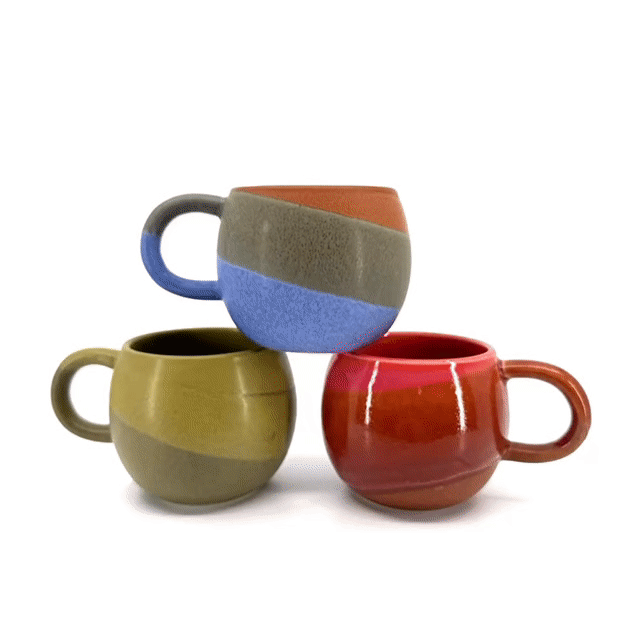 Reactive Glaze Colorful Ceramic Coffee Mug