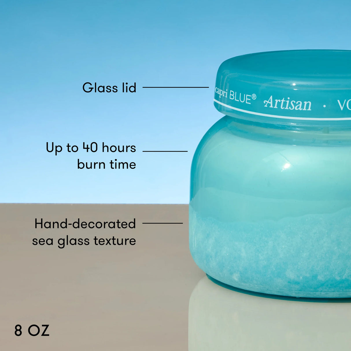 Volcano Luce d’Amalfi Petite Candle | Capri Blue