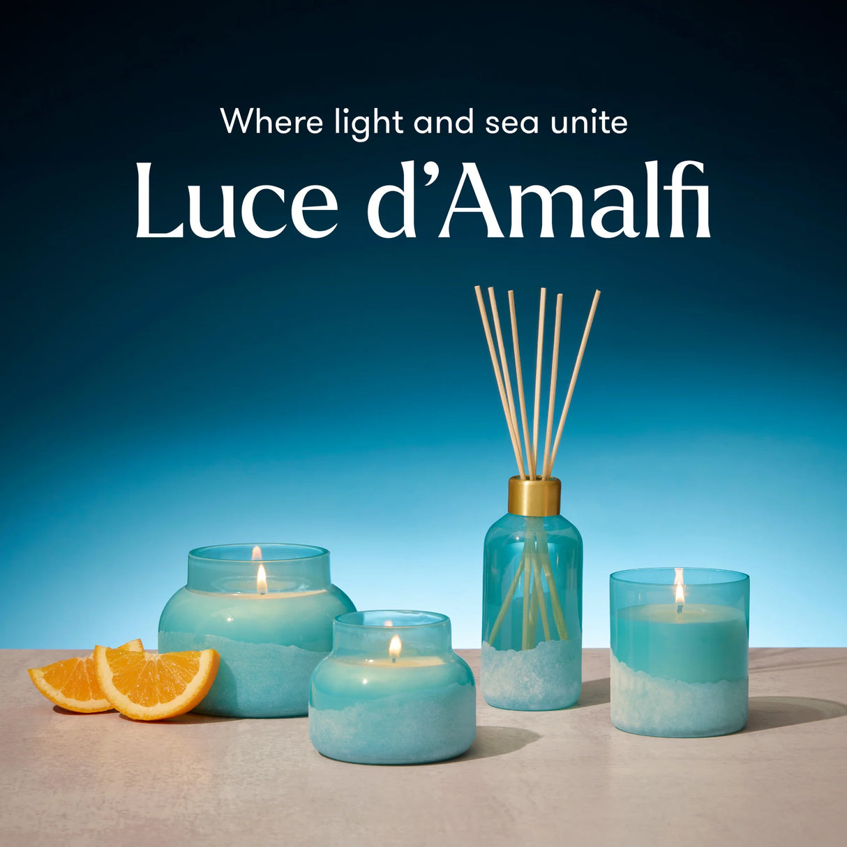 Volcano Luce d’Amalfi Petite Candle | Capri Blue