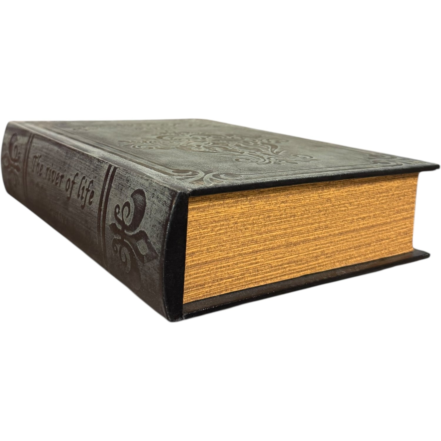 Antiqued Black Book Box