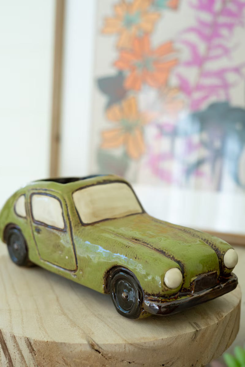 Vintage Car Ceramic Planter