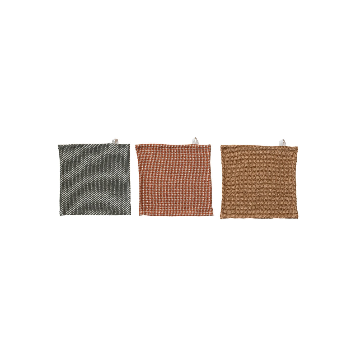 Cotton Dobby Autumn Dish Cloths | Set of 3