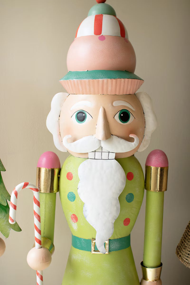 Life-Size Painted Metal Nutcracker