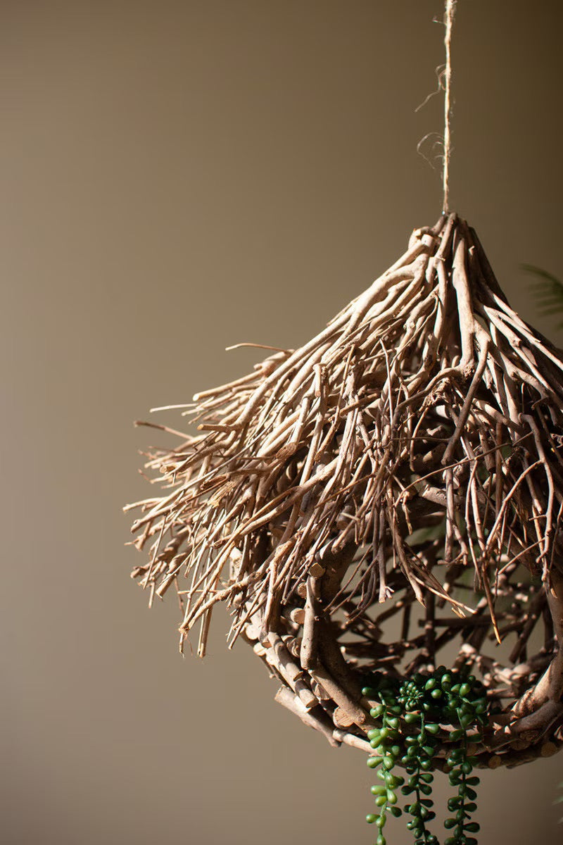 Rustic Hanging Tea Twig Birdhouse