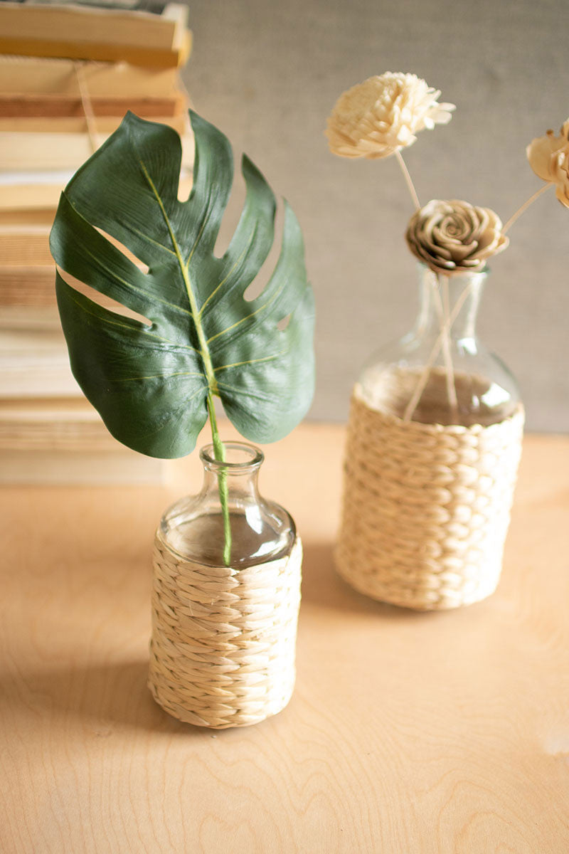 Seagrass Wrapped Tall Vases